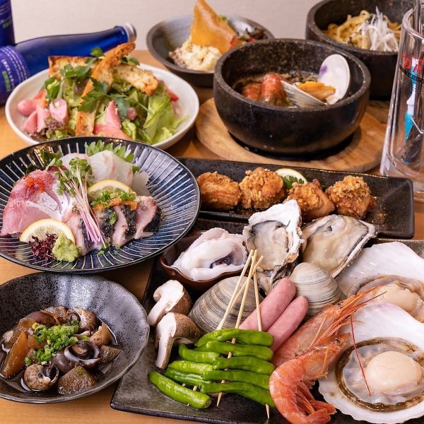 【120分飲み放題付■】人気No.1磯のコース！全11品5000円(税込)