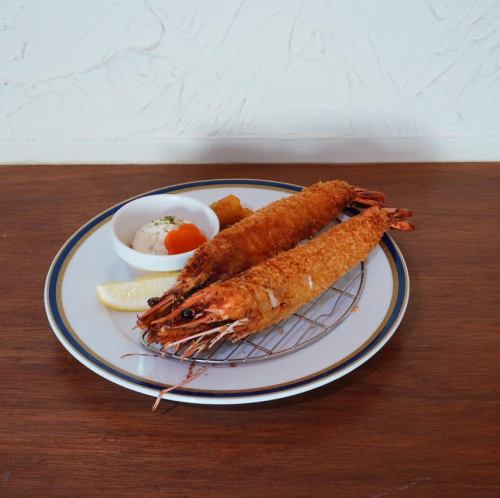 有頭ジャンボ海老フライセット