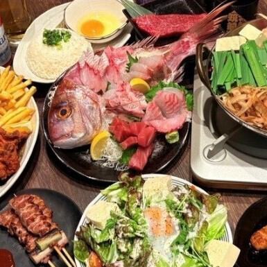 【歓送迎会コース】クーポン利用で飲み放題90分→120分に★全8品⇒4500円（税込)