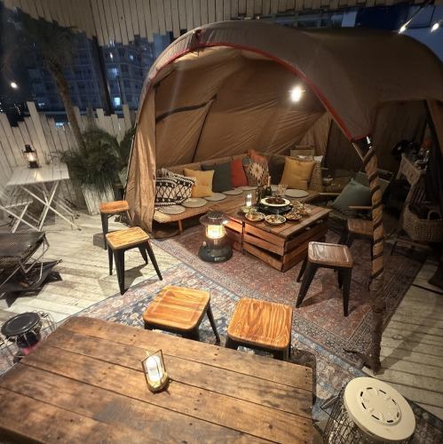 保證好玩! !即使是平日也能在車站前體驗豪華露營♪