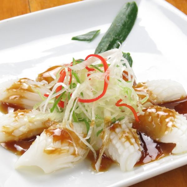 A dish that is proud of a nationally certified chef! <Stir-fried squid with black bean sauce 780 yen>