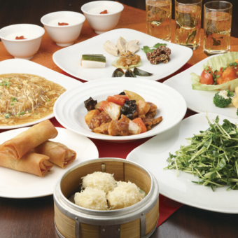 Total 10 dishes Seiren course with 2 hours all-you-can-drink (4980 yen including tax)