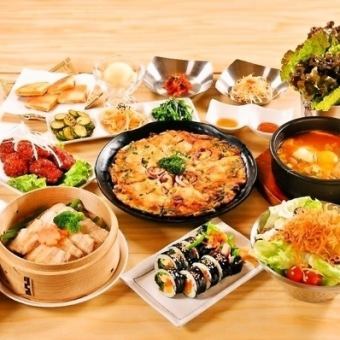 【饱腹套餐1】★3500日元（含税）（4人起）+1500日元（含税）含120分钟无限畅饮