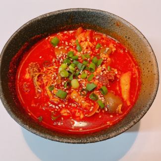 Spicy soup with Japanese black beef