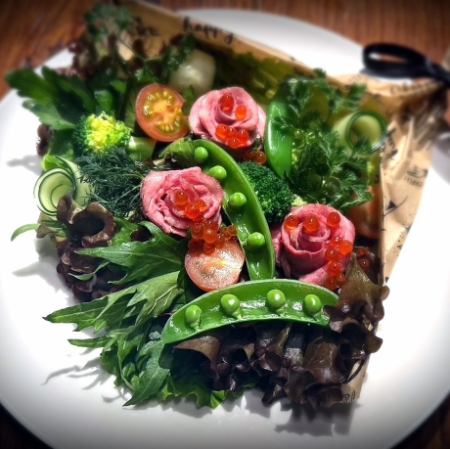 和牛烤牛肉花束沙拉