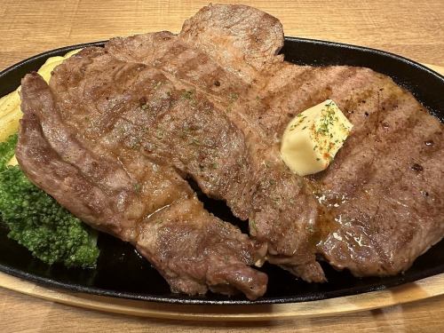 Iron plate beef steak