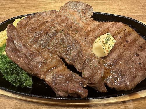 Iron plate beef steak