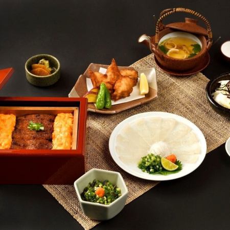 ◎新コース◎【神楽坂新名物】国産◆鰻＆とらふぐ◆鰻せいろ蒸しコース・香(かおり)※10/1～