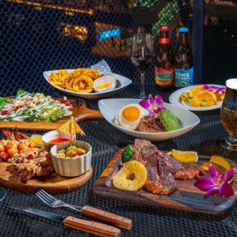 【たっぷり飲み放題3ｈ】今年の締めは1ポンドステーキで贅沢に！6500円プレミアム忘年会コース♪