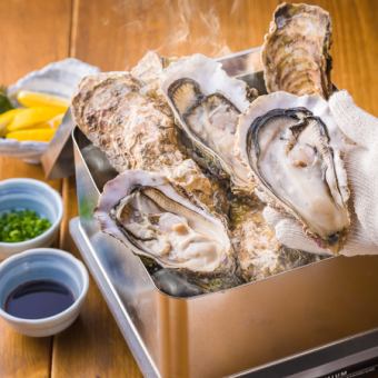 [All-you-can-eat sushi and oysters grilled on Kankan] All-you-can-eat fun grilled oysters and fresh, large-sized sushi!