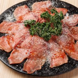 Beef tongue charcoal carpaccio