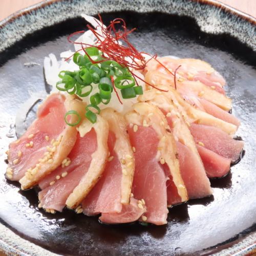 絶品！鹿児島産地鶏もものタタキ