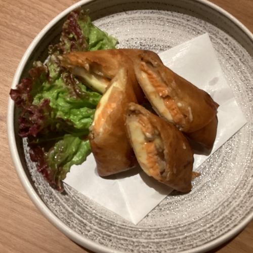 銀鮭と無花果の春巻き