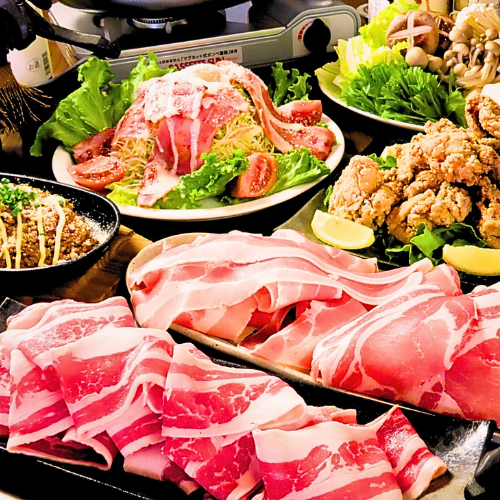 【120分钟无限畅饮♪】牛肉＆猪肉涮锅套餐☆