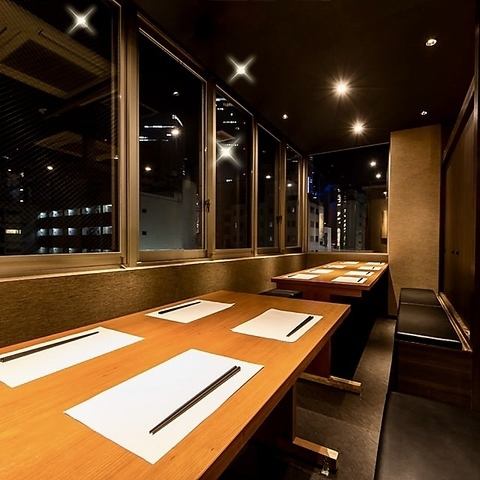 [Night view/All seats are completely private] Smoking allowed/Japanese modern private stylish space★