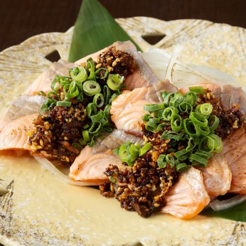 grilled salmon sashimi