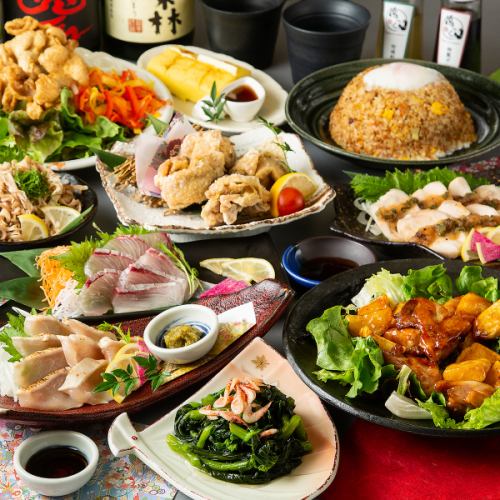 宴会用 ◇隼套餐 ◇ 鸡肉刺身 / 芝麻鰤鱼 / 蒜蓉黄油鸡 ◇ 10 道菜 ◇ 附生啤无限畅饮