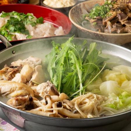 歓送迎会人気◇鷹コース◇鶏タタキ/胡麻カンパチ/博多地鶏水炊き◇11品◇生ビール付き飲み放題