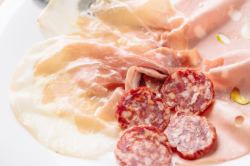 Assortment of 3 types of prosciutto