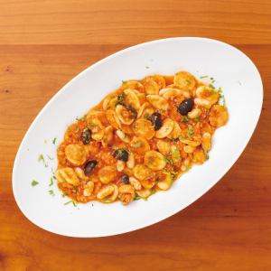 【新鮮意麵】貓咪耳朵麵配章魚肉醬