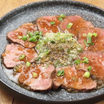 Beef tongue carpaccio