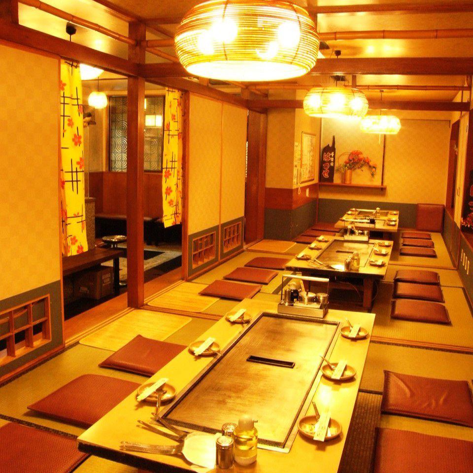 2～35名様まで個室OK☆老舗のお好み焼き付飲放付コースもご用意!