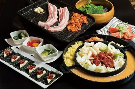 【全6品◇120分飲み放題付き】サムギョプサル＆チーズタッカルビコース 4,565円（税込）