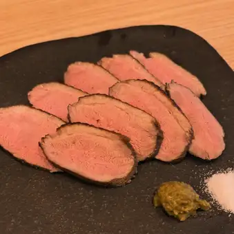 Charcoal-grilled duck