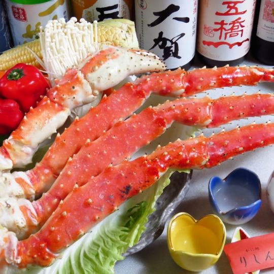 【期間限定】蟹の王様タラバガニ、ズワイ蟹、国産豚しゃぶコース14300円
