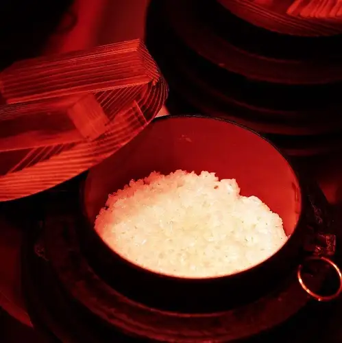 Freshly cooked white rice