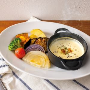 치즈 퐁듀 그릴 야채