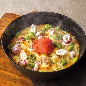 【和風ドリア】ヤリイカと枝豆の明太子クリームドリア