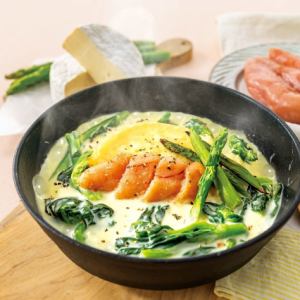 熟成明太子と春野菜のチーズフォンデュドリア