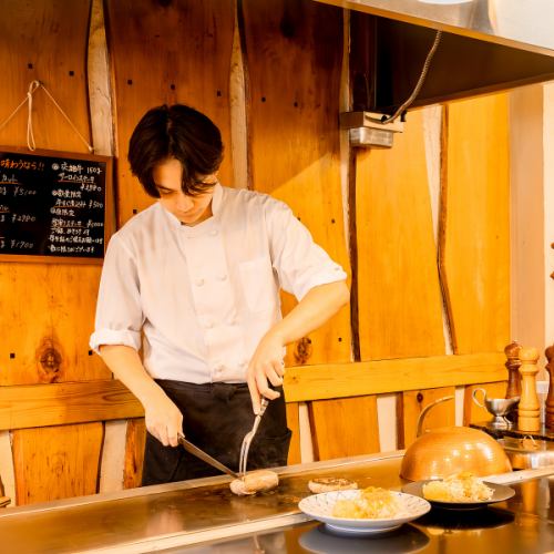 鉄板焼き料理を五感で