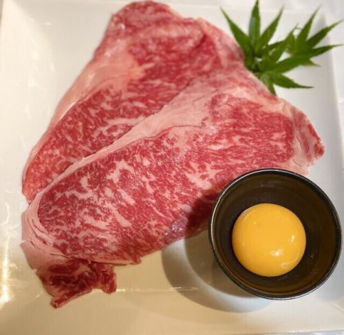 和牛すきしゃぶ 卵と共に…(1枚)