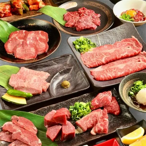 リーズナブルに焼肉宴会をされたい方へ！！タン2種や赤身肉3種と2時間飲み放題付きで3,289円(税込)