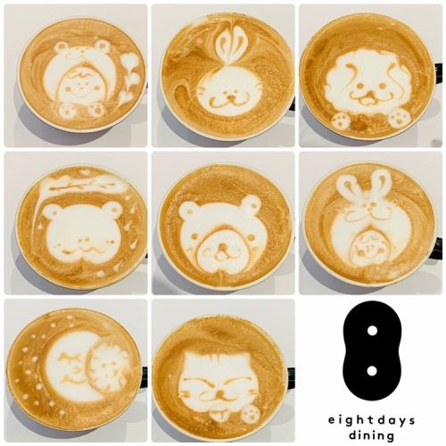 8days popular latte art♪
