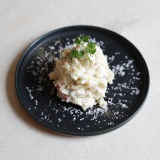 ベーコンとキノコのポテトサラダ