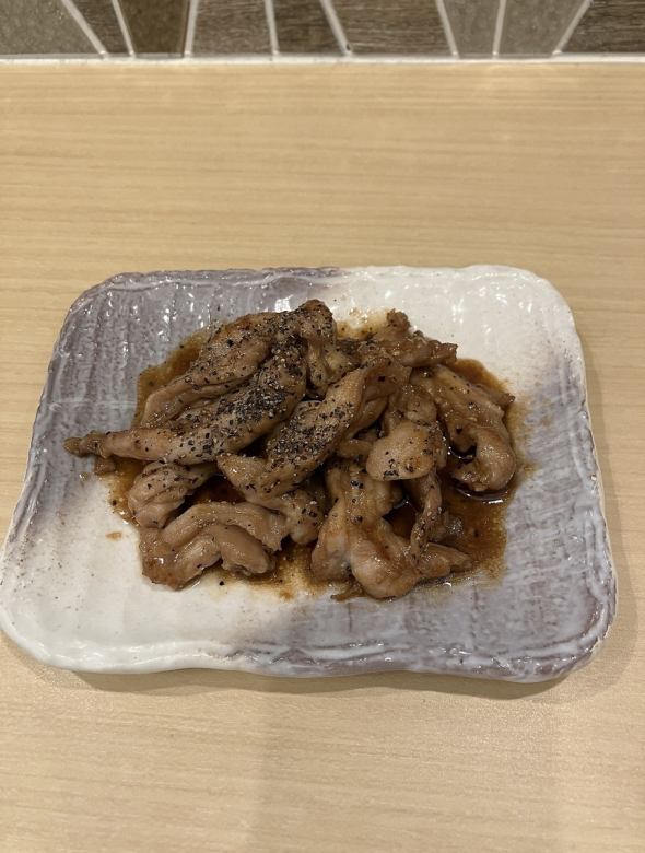 せせりの黒胡椒炒め