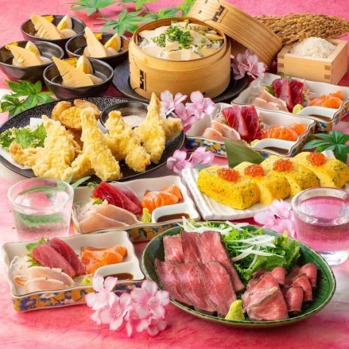 接受当日预订！两人吧台套餐：包含8道菜，例如3种鸡肉刺身、烤猪肉等，价格4000日元。