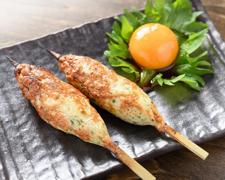 【名物】　お月見つくね（串2本）　