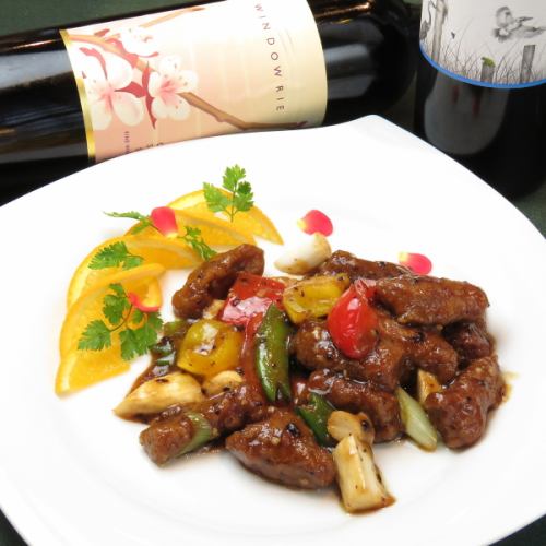 牛肉とピーマンのオイスターソース炒め
