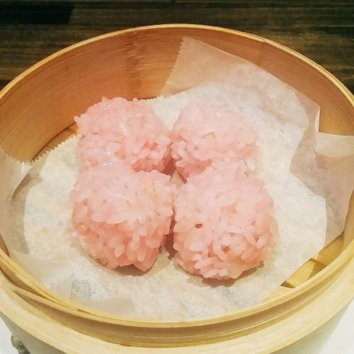 Mochi dumplings with shrimp