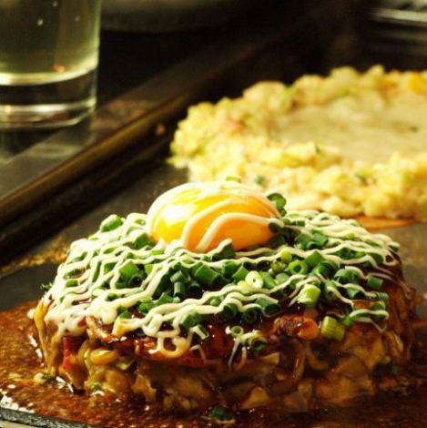 铁板烧Monja居酒屋Kanta“ Okonomiyaki”