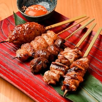 [Oyama Yakitori Enjoyment Course] 6 dishes including Aizu specialty horse sashimi and chicken dashi chazuke 4,500 yen → 4,000 yen