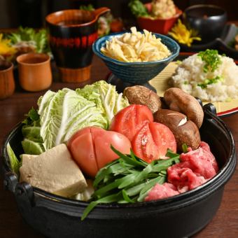 [Tomato hotpot course with concentrated tomato flavor] Recommended for girls' night out! 2 hours of all-you-can-drink included! 4,000 yen → 3,500 yen