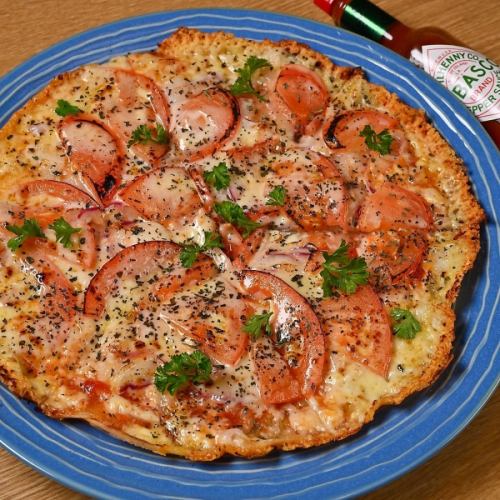 フレッシュトマトのパリパリピザ