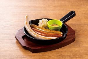 Assortment of 3 sausages to choose from