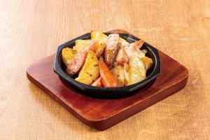 Potato and sausage stir-fry