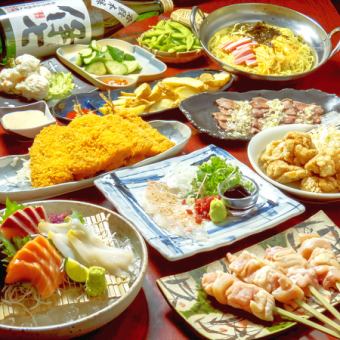 ５月1３日からよろこんで名物ごま鯛や牛タンローストビーフ等全11品+120分[飲放]⇒5000円(税込)